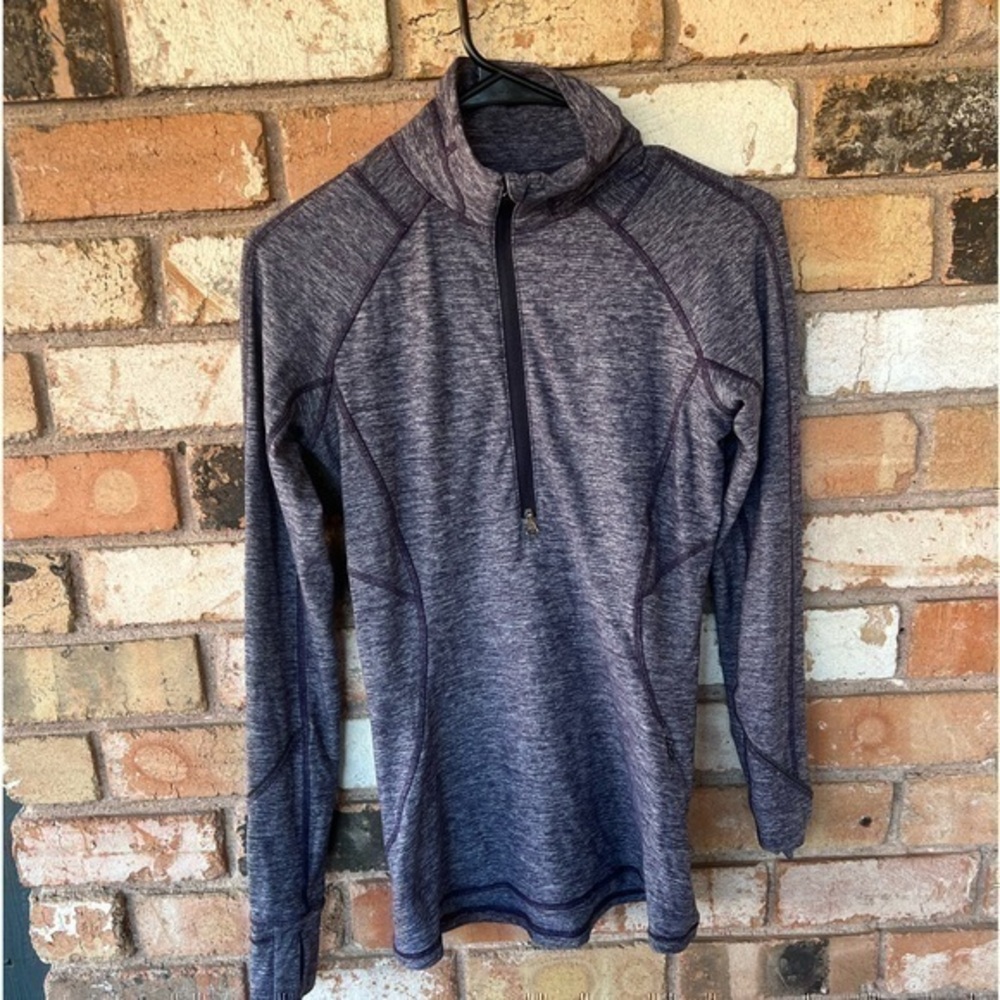 lululemon Race Your Pace 1/2 zip Purple Heathered Pullover - Size 4